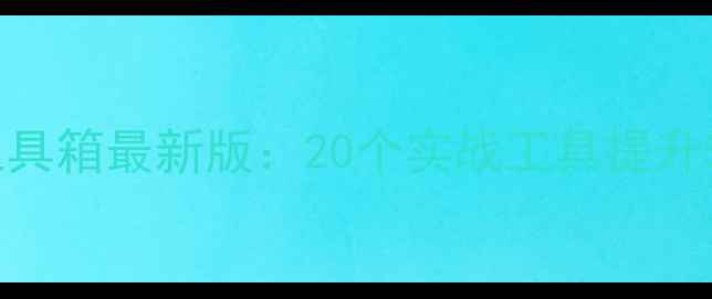 图片 网站优化必备工具箱最新版：20个实战工具提升SEO与用户体验2