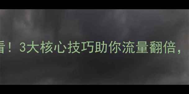 图片 网站优化必看！3大核心技巧助你流量翻倍，附实战案例1