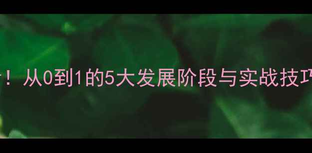 图片 网站优化必看！从0到1的5大发展阶段与实战技巧（附案例）2