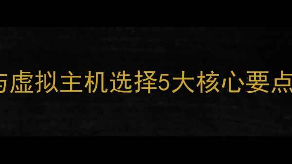 图片 网站优化必看！服务器与虚拟主机选择5大核心要点，流量翻倍秘籍大公开1