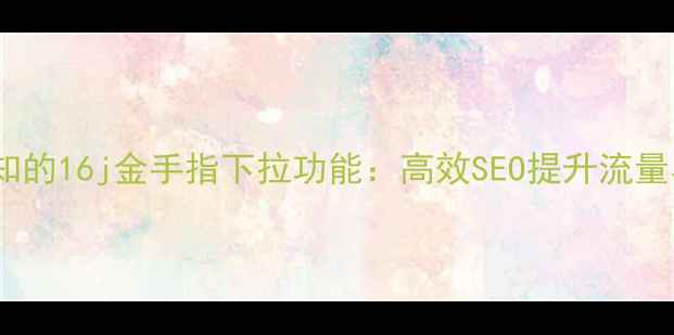 图片 网站优化必知的16j金手指下拉功能：高效SEO提升流量与转化指南2