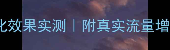 图片 网站优化效果实测｜附真实流量增长案例2