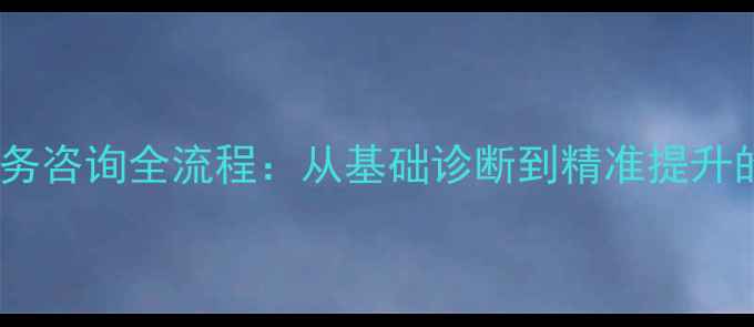 图片 网站优化服务咨询全流程：从基础诊断到精准提升的实战指南1