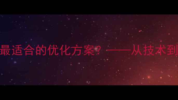 图片 网站优化服务排名：如何选择最适合的优化方案？——从技术到流量，全面行业Top10服务商2