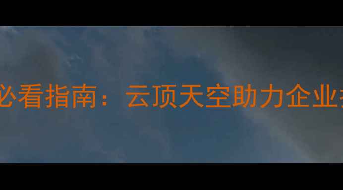 图片 网站排名优化必看指南：云顶天空助力企业抢占流量高地2