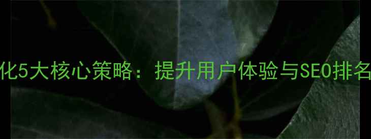 图片 网站排版优化5大核心策略：提升用户体验与SEO排名的实战指南