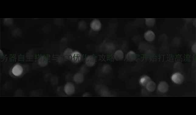 图片 网站服务器自主搭建与SEO优化全攻略：从零开始打造高流量平台1