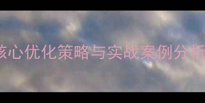 图片 网站未获流量？5大核心优化策略与实战案例分析（附百度SEO指南）2