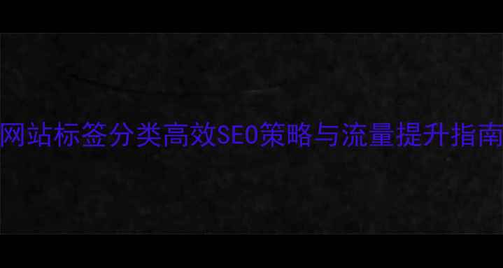图片 网站标签分类高效SEO策略与流量提升指南
