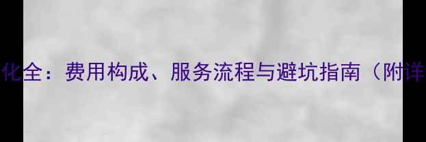 图片 网站综合优化全：费用构成、服务流程与避坑指南（附详细报价表）