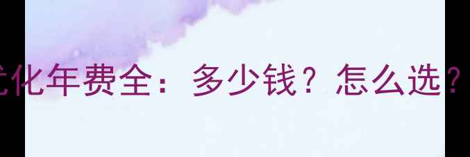 图片 网站自动优化年费全：多少钱？怎么选？省钱攻略1