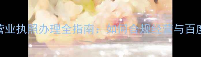 图片 网站运营必读！营业执照办理全指南：如何合规经营与百度SEO优化双丰收1