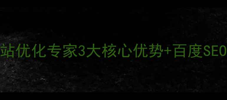 图片 网络科技网站优化专家3大核心优势+百度SEO实战案例全