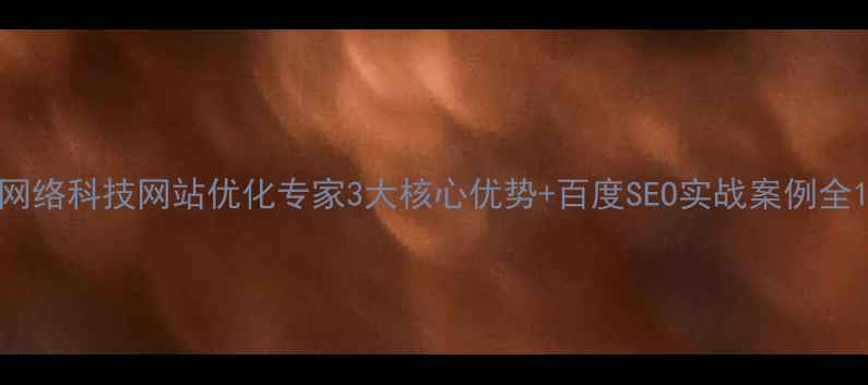 图片 网络科技网站优化专家3大核心优势+百度SEO实战案例全1