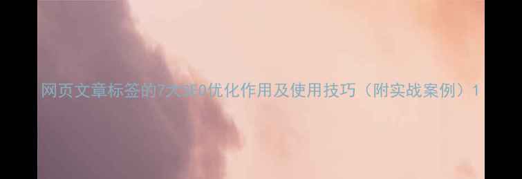 图片 网页文章标签的7大SEO优化作用及使用技巧（附实战案例）1