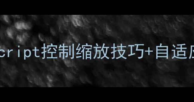图片 网页缩放优化必看！JavaScript控制缩放技巧+自适应设计指南（附代码示例）