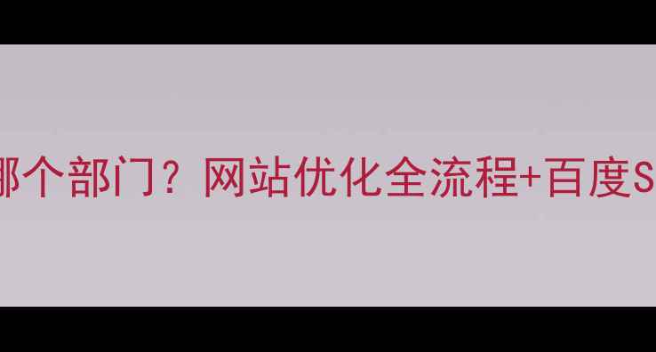 图片 网页设计属于哪个部门？网站优化全流程+百度SEO实战指南✨1