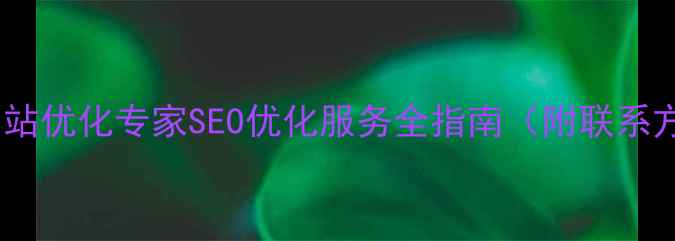 图片 苏州网站优化专家SEO优化服务全指南（附联系方式）1