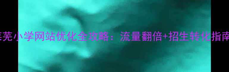 图片 莱芜小学网站优化全攻略：流量翻倍+招生转化指南2