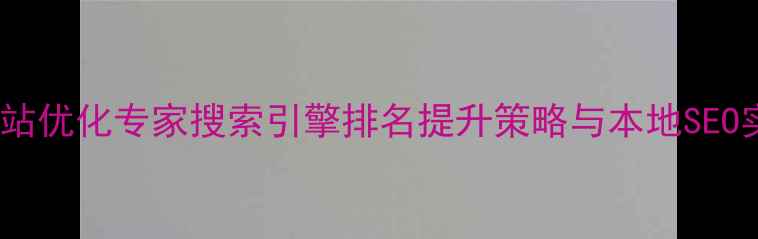 图片 萍乡市网站优化专家搜索引擎排名提升策略与本地SEO实战指南2