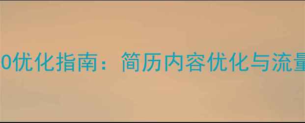 图片 营销网站SEO优化指南：简历内容优化与流量提升策略2