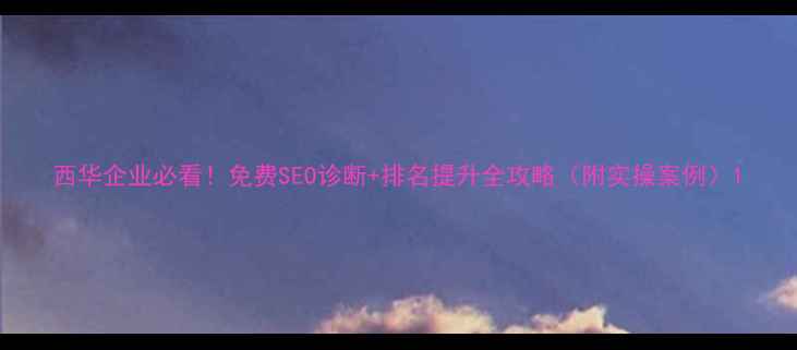 图片 西华企业必看！免费SEO诊断+排名提升全攻略（附实操案例）1