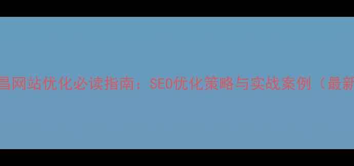 图片 西昌网站优化必读指南：SEO优化策略与实战案例（最新）