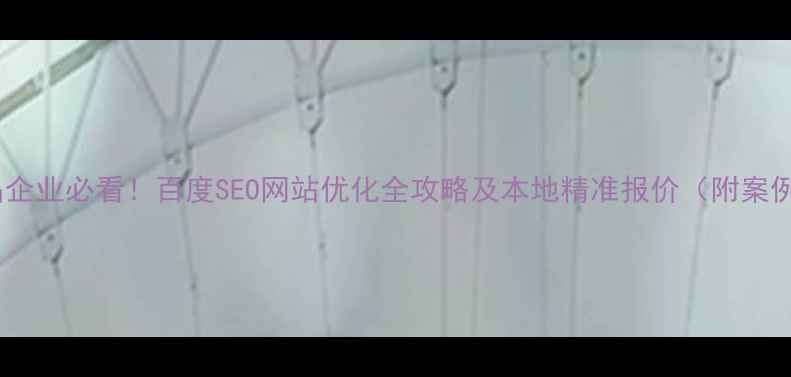 图片 许昌企业必看！百度SEO网站优化全攻略及本地精准报价（附案例）2