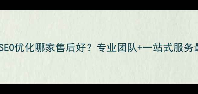 图片 许昌网站SEO优化哪家售后好？专业团队+一站式服务最新指南2