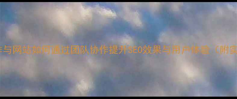 图片 设计师协作与网站如何通过团队协作提升SEO效果与用户体验（附实战案例）2