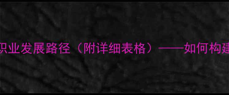 图片 设计师晋升机制与职业发展路径（附详细表格）——如何构建高效人才成长体系