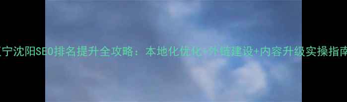 图片 辽宁沈阳SEO排名提升全攻略：本地化优化+外链建设+内容升级实操指南1