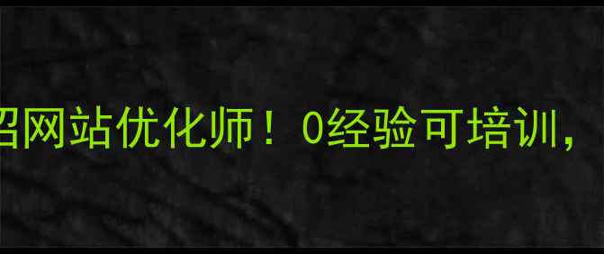 图片 辽阳高薪急招网站优化师！0经验可培训，带薪学习岗1