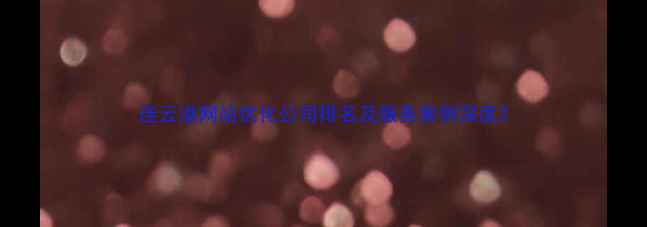 图片 连云港网站优化公司排名及服务案例深度2