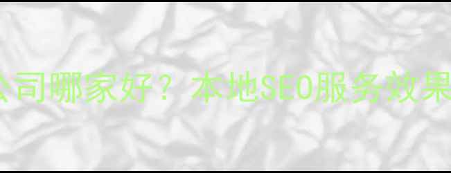 图片 遵化市网站优化公司哪家好？本地SEO服务效果排名及避坑指南2
