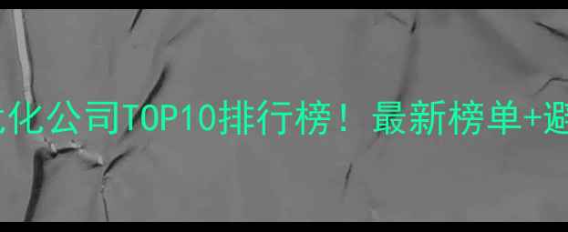 图片 郑州网站优化公司TOP10排行榜！最新榜单+避坑指南🔥1