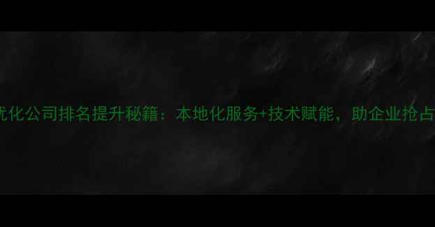 图片 郴州网站优化公司排名提升秘籍：本地化服务+技术赋能，助企业抢占流量高地1