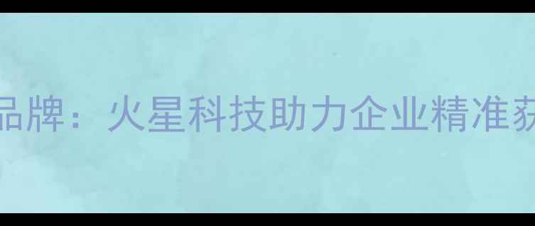 图片 金昌市SEO优化首选品牌：火星科技助力企业精准获客的五大核心策略2