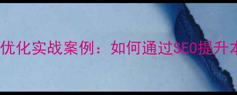 图片 长宁区企业网站优化实战案例：如何通过SEO提升本地客户转化率1