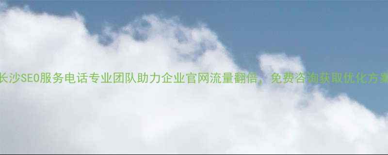 图片 长沙SEO服务电话专业团队助力企业官网流量翻倍，免费咨询获取优化方案