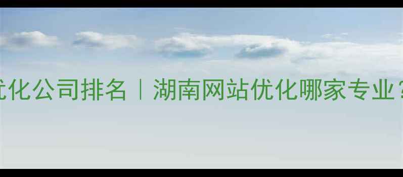 图片 长沙本地SEO优化公司排名｜湖南网站优化哪家专业？附避坑指南2