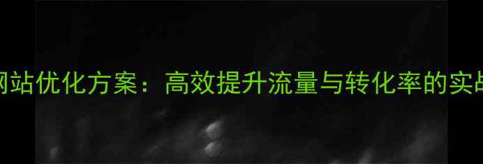 图片 长沙网站优化方案：高效提升流量与转化率的实战指南