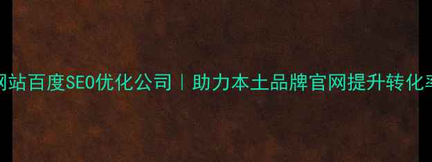 图片 闵行区企业网站百度SEO优化公司｜助力本土品牌官网提升转化率与搜索排名