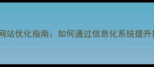 图片 阜新本地企业网站优化指南：如何通过信息化系统提升排名与转化率1