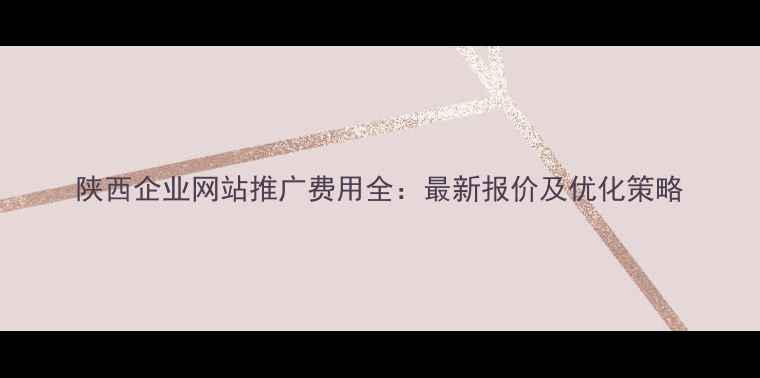 图片 陕西企业网站推广费用全：最新报价及优化策略