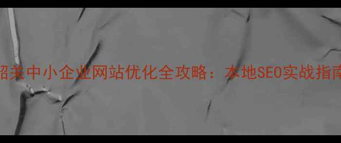 图片 韶关中小企业网站优化全攻略：本地SEO实战指南