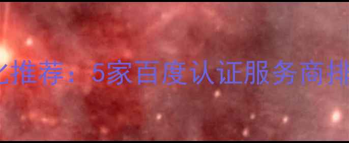 图片 项城本地SEO优化推荐：5家百度认证服务商排行榜+避坑指南1