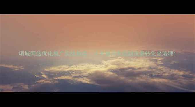 图片 项城网站优化推广实战指南：从关键词布局到流量转化全流程1