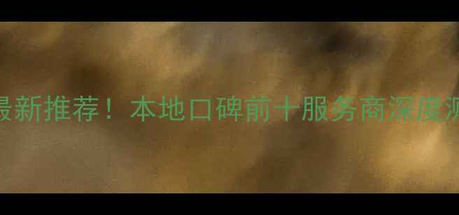 图片 项城网站优化推广最新推荐！本地口碑前十服务商深度测评（附避坑指南）