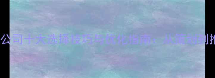 图片 项目网站制作公司十大选择技巧与优化指南：从策划到推广的全流程1